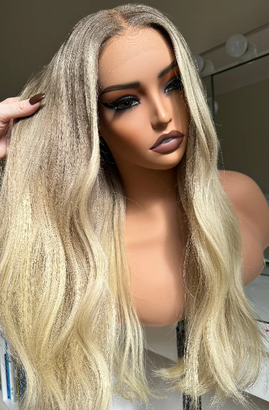 LILLIAN Blonde Human Hair Lace Front Wig ** READY TO SHIP **