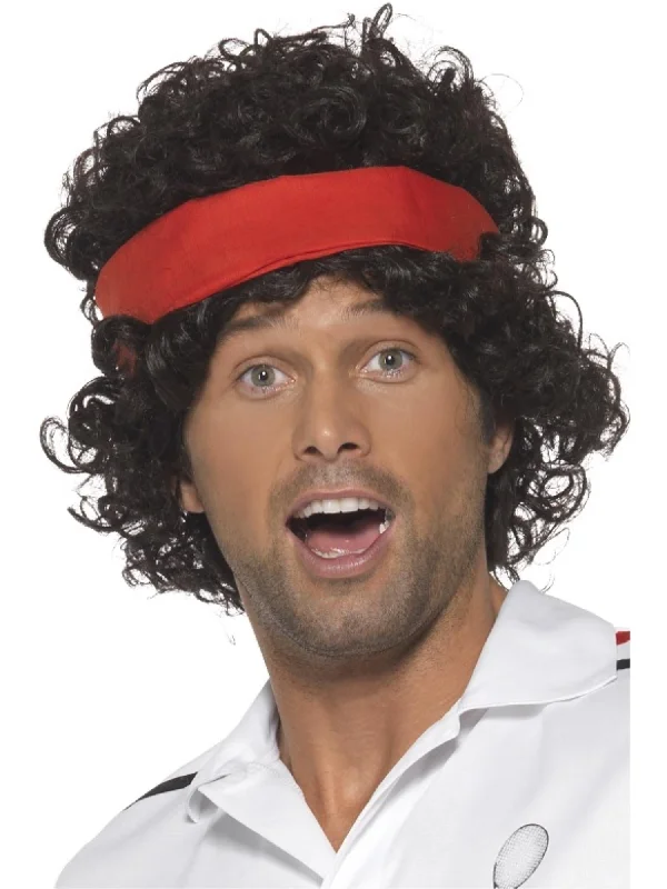 Short wig for daily office wear with a professional look Eighties Tennis Player Wig