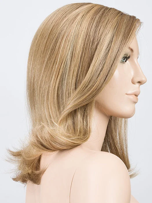 CARAMEL ROOTED | Light Golden Blonde and Medium Ash Blonde with Light Strawberry Blonde Blend and Shaded Roots