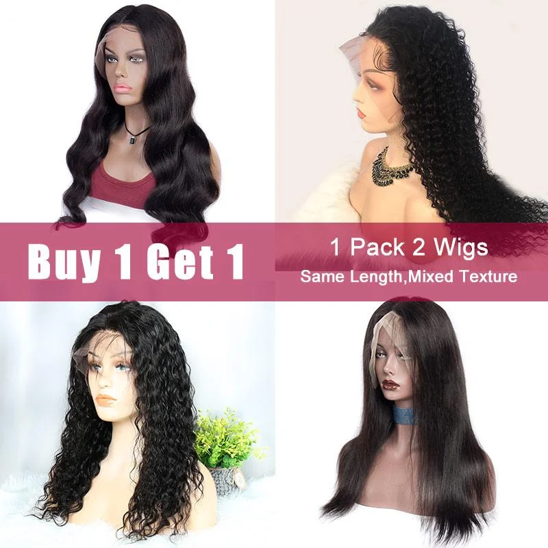 Curly wig with a middle - part for a classic and elegant style Modern Show Buy 1 Get 1 Free (2 Wigs) | 13x4 Transparent Lace Front Wigs 150 Density Real Remy Human Hair Wigs Pre Plucked With Baby Hair Curly wig with a middle - part for a classic and elegant style Modern Show Buy 1 Get 1 Free (2 Wigs) | 13x4 Transparent Lace Front Wigs 150 Density Real Remy Human Hair Wigs Pre Plucked With Baby Hair
