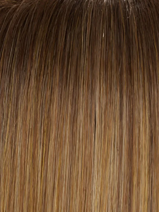 *14/26S10 | Shaded Pralines n' Cream | Lt Gold Blonde & Med Red-Gold Blonde Blend. Shaded w/ Lt Brown.