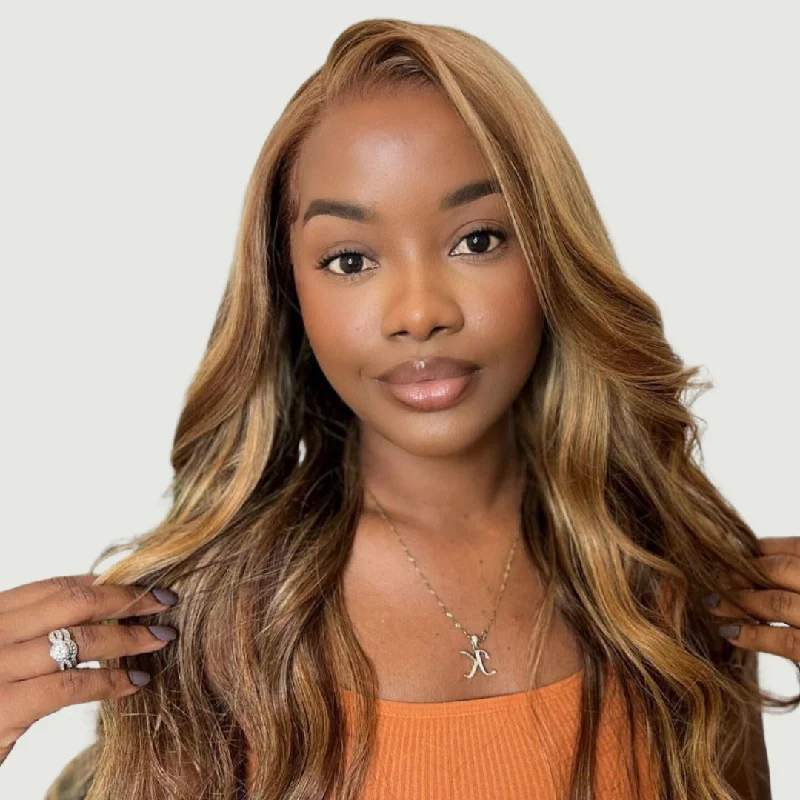 Gold blond highlights