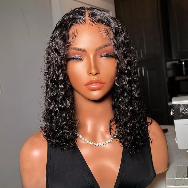 14-16 Inch Deep Wavy Curly HD Lace Wear & Go Glueless Wig - CLC005
