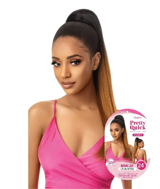 Ombre ponytails with a seamless color transition for a unique style Outre Pretty Quick Ponytail - Mimi 24"