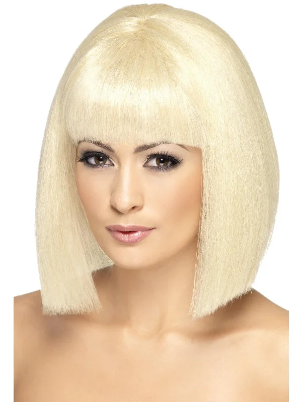 Short wig with a pre - plucked hairline for a more natural look Coquette Wig, Blonde