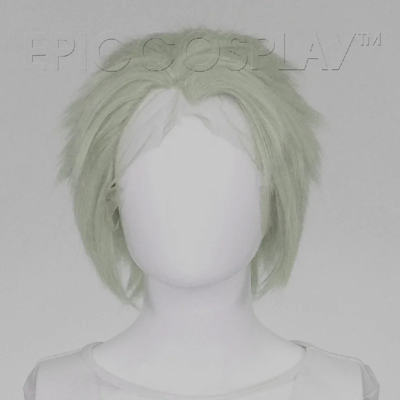 Short wig in a fiery red color for a vibrant appearance Hades v2 - Silvery Grey Wig