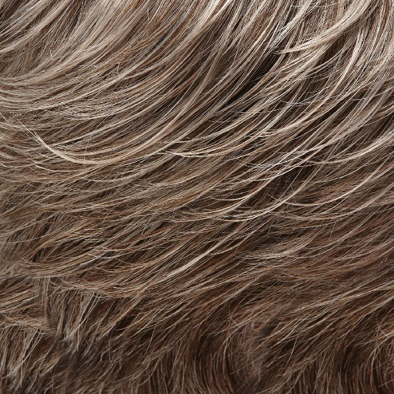 39F38 | Roasted Chestnut | Lt Natural Ash Brown w/ 75% Grey Front graduating to Med Brown w/ 35% Grey Nape