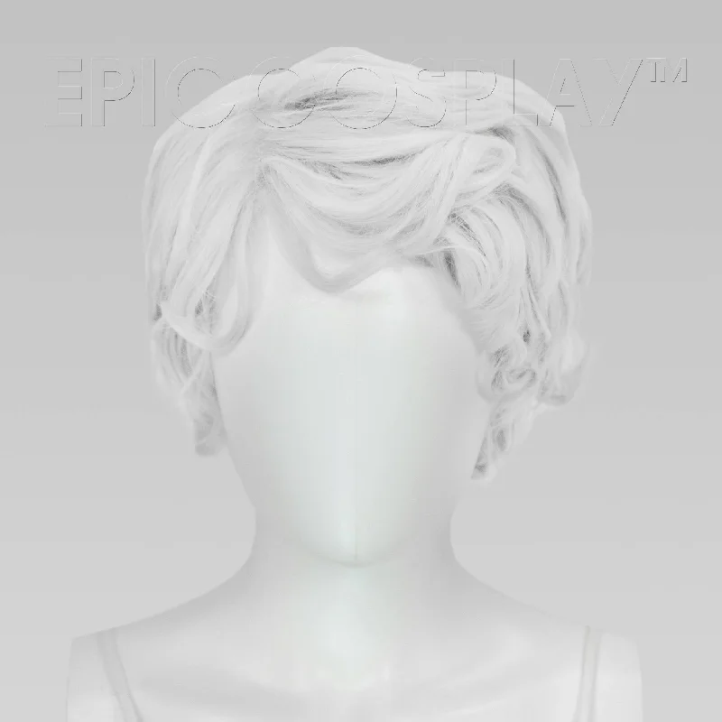 Monofilament - cap short wig for a breathable and natural - looking scalp Aion - Classic White Wig