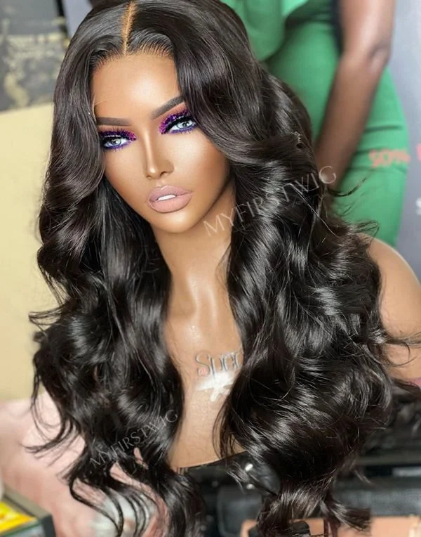 16-20 Inch Middle Part Soft Wavy HD Lace Wear & Go Glueless Wig - CLW009