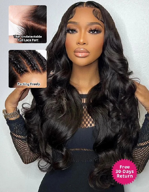 Full Lace Human Hair Wigs Body Wave 360 Full Lace Front Wigs With Baby Hair