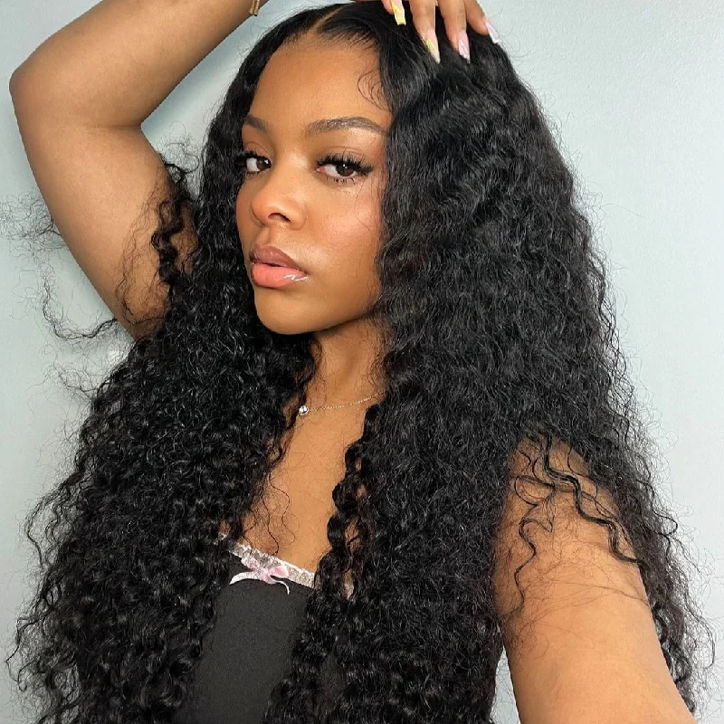 Ombre curly wig with a seamless color blend Virgin Hair Curly Closure Wig 4x4 5x5 6x6 7x7 Real HD Wig