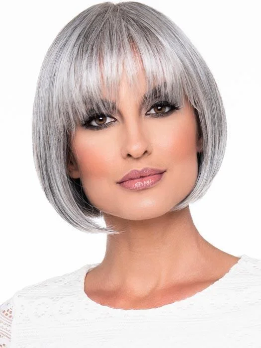 Wig with fringed bangs for a bohemian style Tandi | Human Hair/ Synthetic Blend Wig