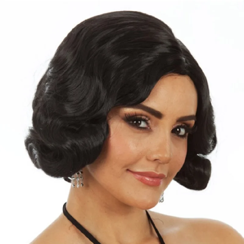 Buy Classic Finger Wave Black Wig